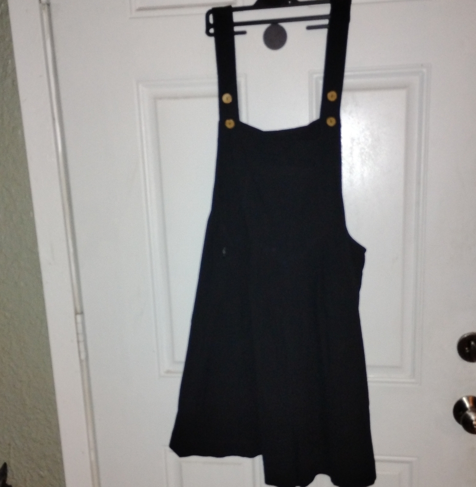 Black Overall Shorts
